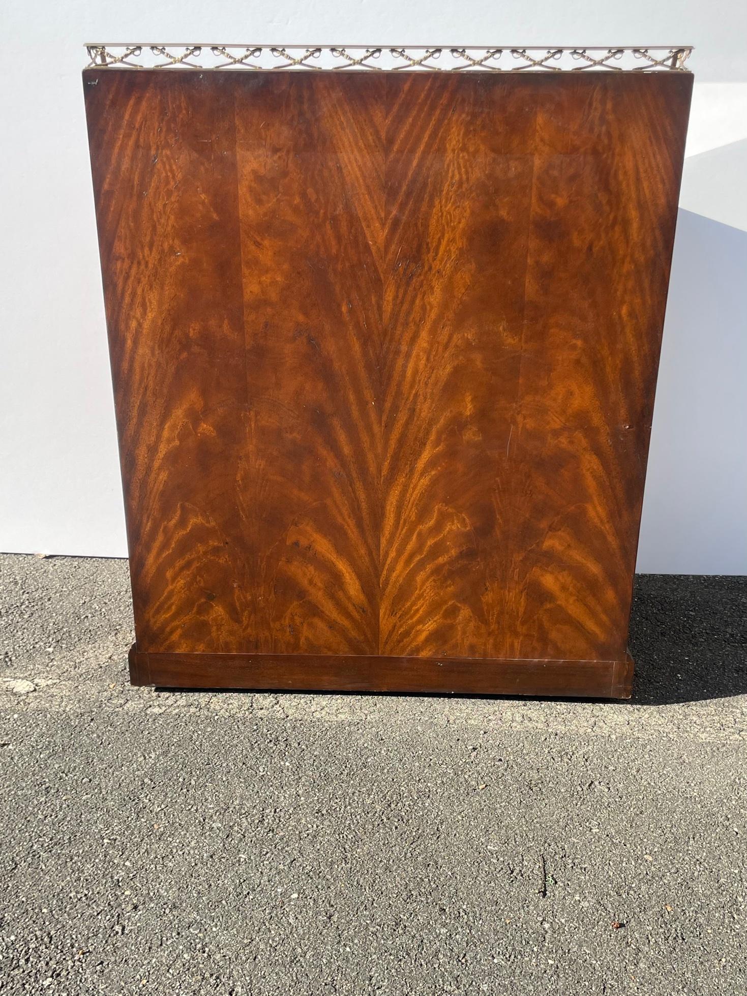 Striking Althorp Collection Mahogany and Brass Bachelor's Chest and Book Cabinet 9