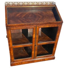 Vintage Striking Althorp Collection Mahogany and Brass Bachelor's Chest and Book Cabinet