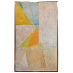Auffälliges und beruhigendes abstraktes Gemälde in sonniger Farbpalette