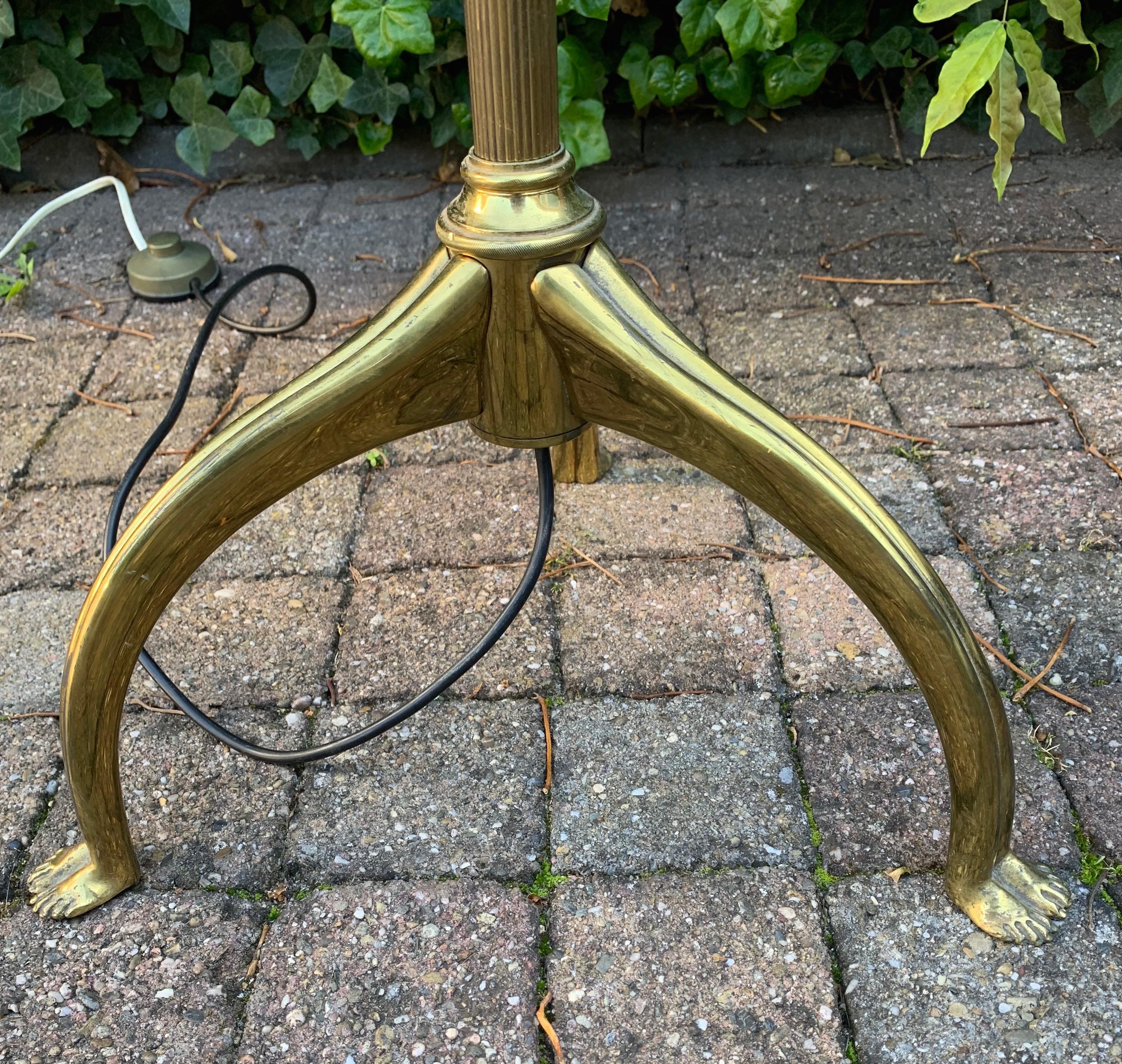Striking and Stylish Empire Revival Gilt Bronze Tree-Light Floor Lamp For Sale 10