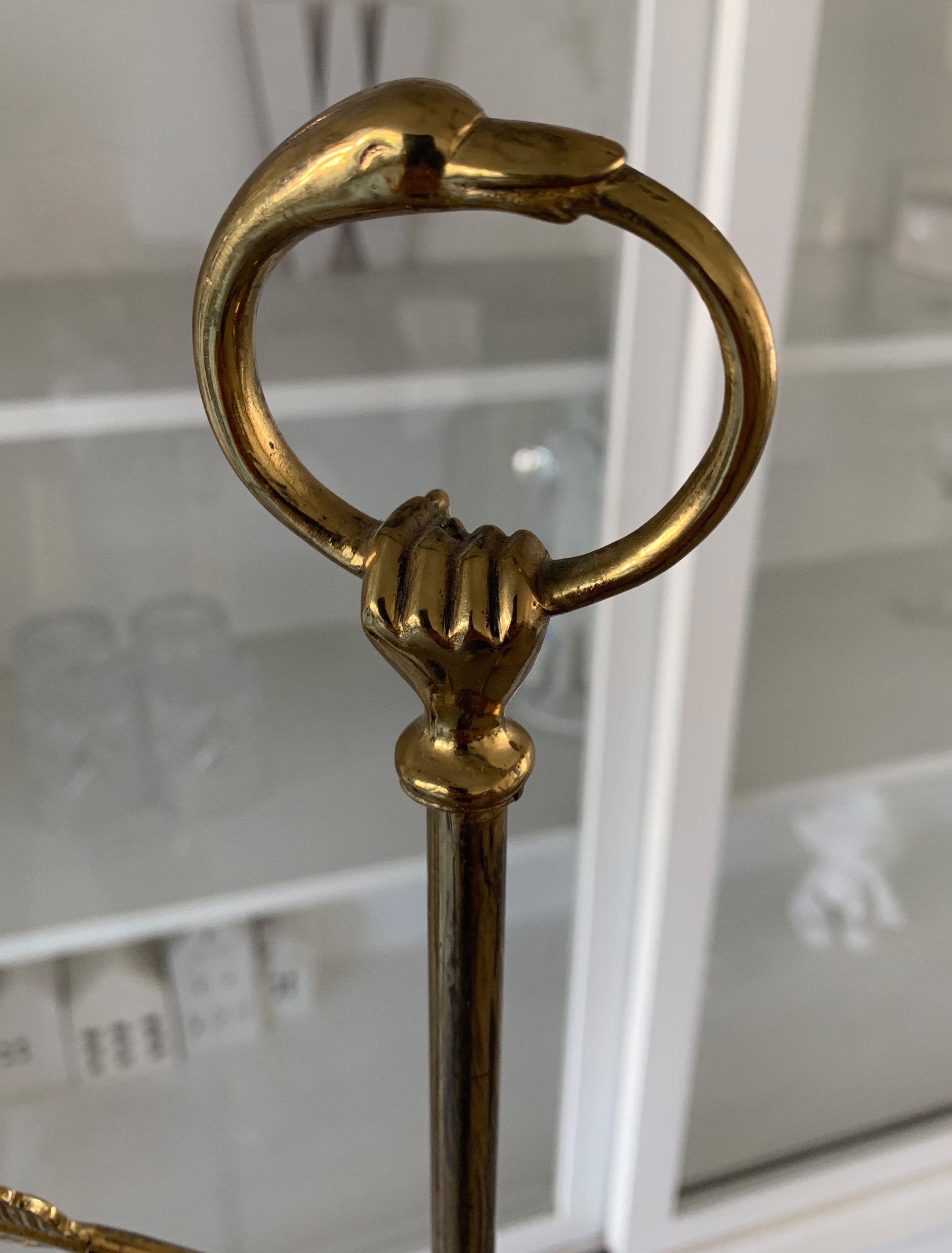 Neoimpero Lampada da terra a forma di albero in bronzo dorato in stile Empire Revival in vendita