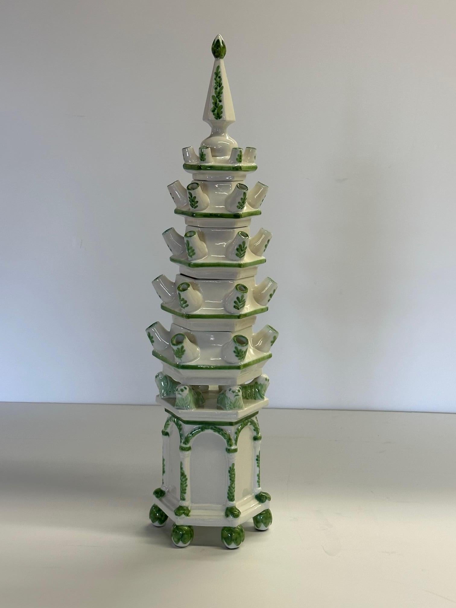 Striking and Unusual Large Italian Painted Ceramic Flower Vase For Sale 10