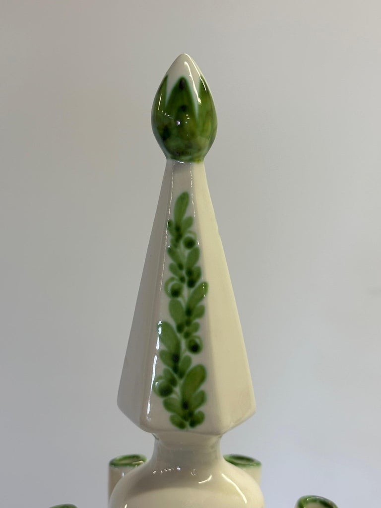 Striking and Unusual Large Italian Painted Ceramic Flower Vase For Sale at 1stDibs