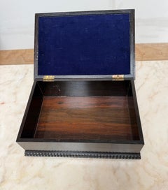 Striking Antique Dutch Colonial Silver-Mounted on Top Hardwood Box, circa 1880