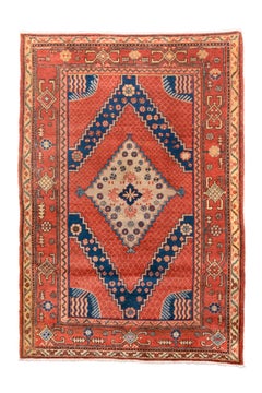 Striking Antique Khotan Rug with a Center Medallion