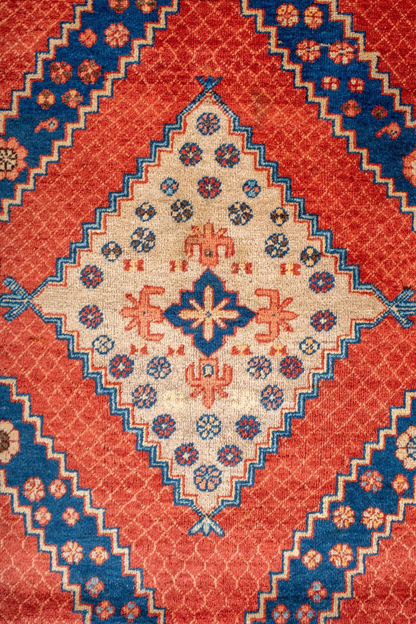 Hand-Knotted Striking Antique Khotan Rug with a Center Medallion For Sale