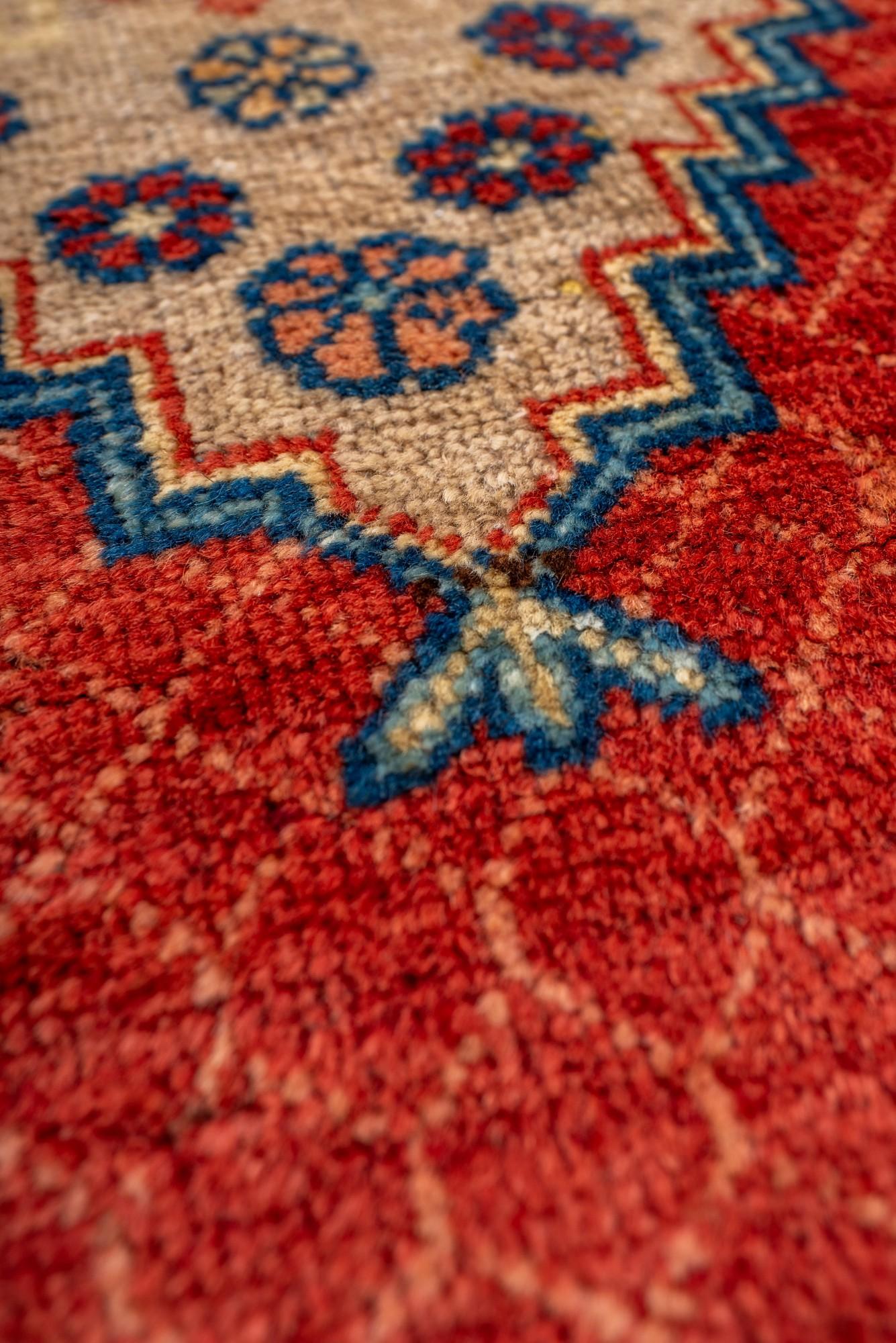 Striking Antique Khotan Rug with a Center Medallion In Good Condition For Sale In New York, NY