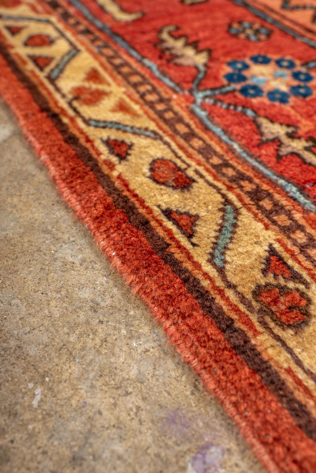 20th Century Striking Antique Khotan Rug with a Center Medallion For Sale