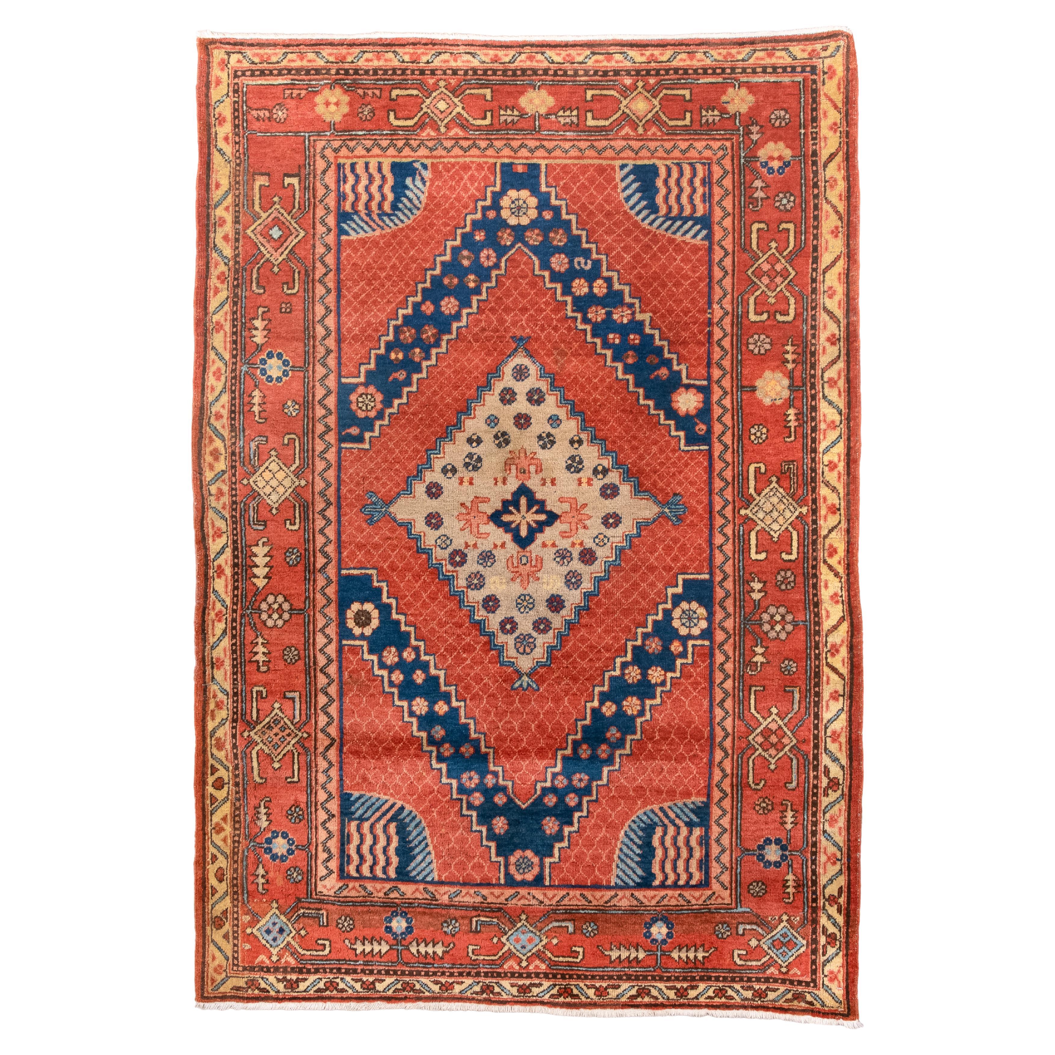 Striking Antique Khotan Rug with a Center Medallion For Sale