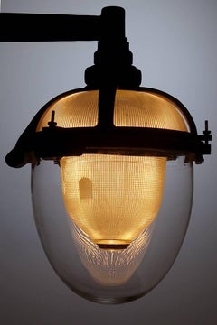 Striking Art Deco Holophane Street Sconce