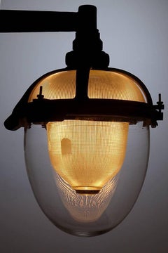 Striking Art Deco Holophane Street Sconce