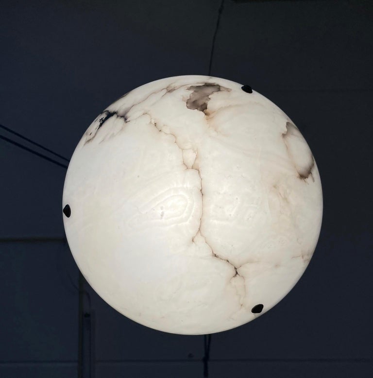 Striking Art Deco Moon Shape Pendant Light or Chandelier with Original ...