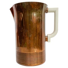 Striking Art Deco Sparta Copper Water Pitcher by Walter Von Nessen Chase, 1938