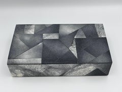 Striking Art Deco Style Cubist Geometric Decorative Wood Box Wonderful Gift