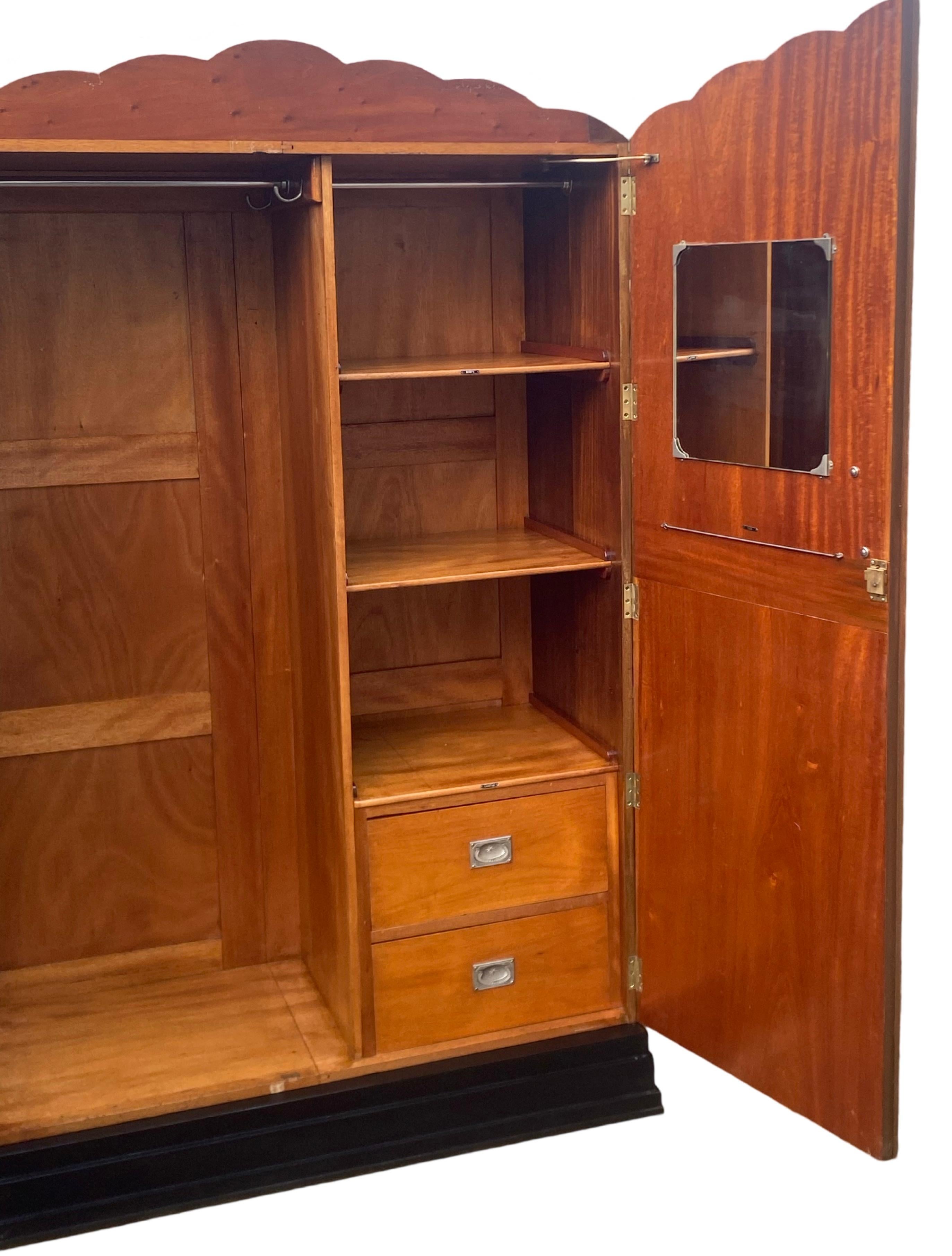 Striking Art Deco Sunburst Double Wardrobe 5