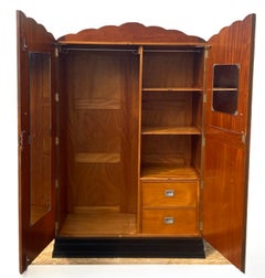 Striking Art Deco Sunburst Double Wardrobe
