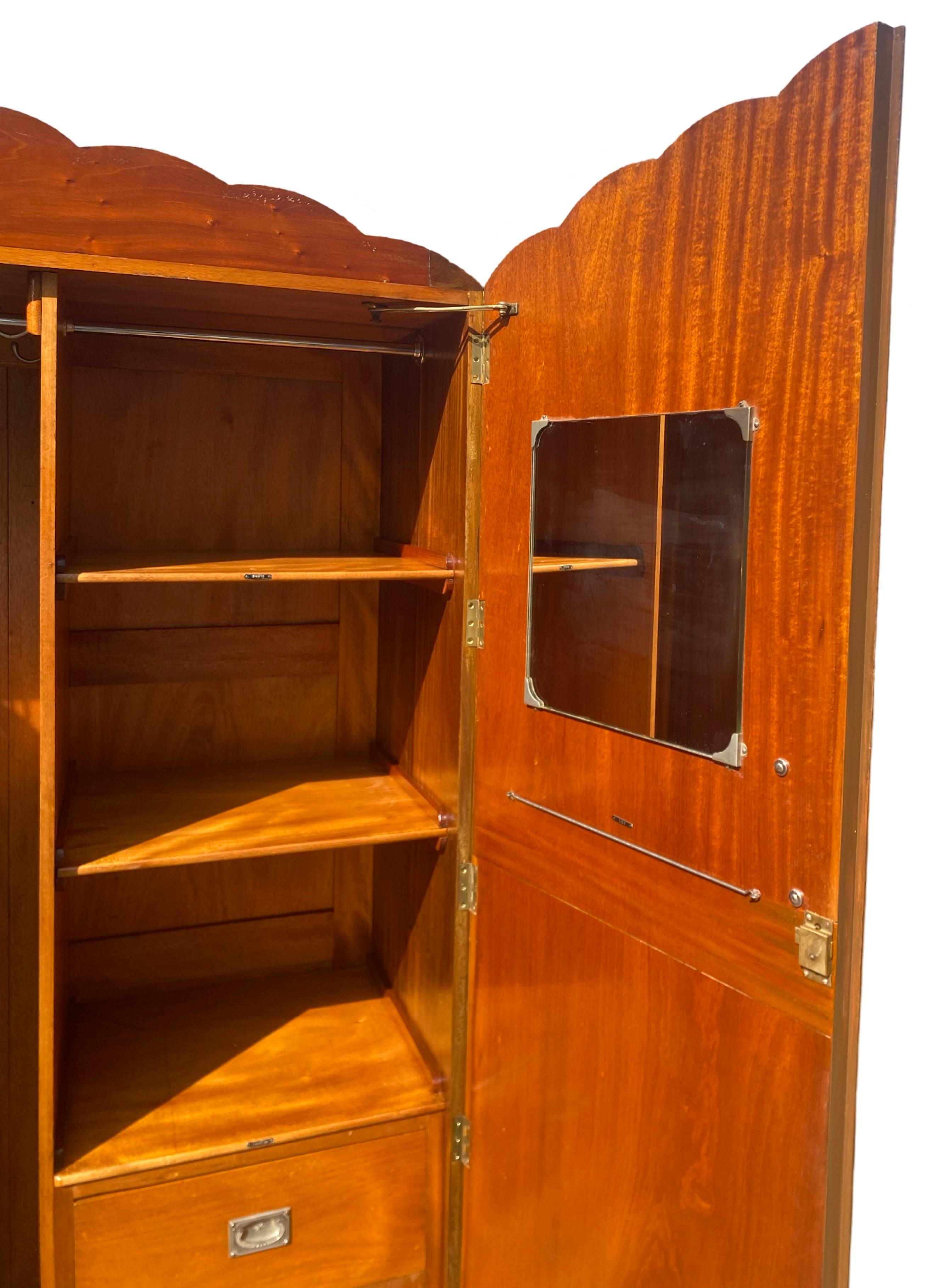 Striking Art Deco Sunburst Double Wardrobe 2
