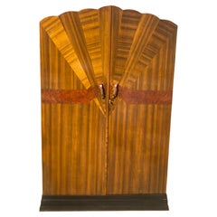 Striking Art Deco Sunburst Double Wardrobe