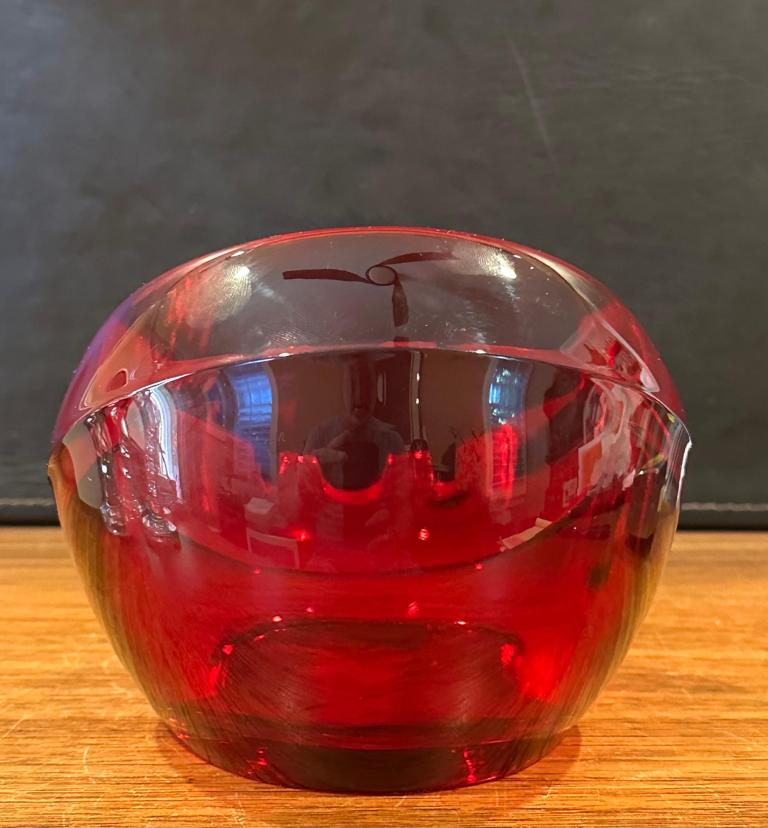 Cendrier en verre d'art 