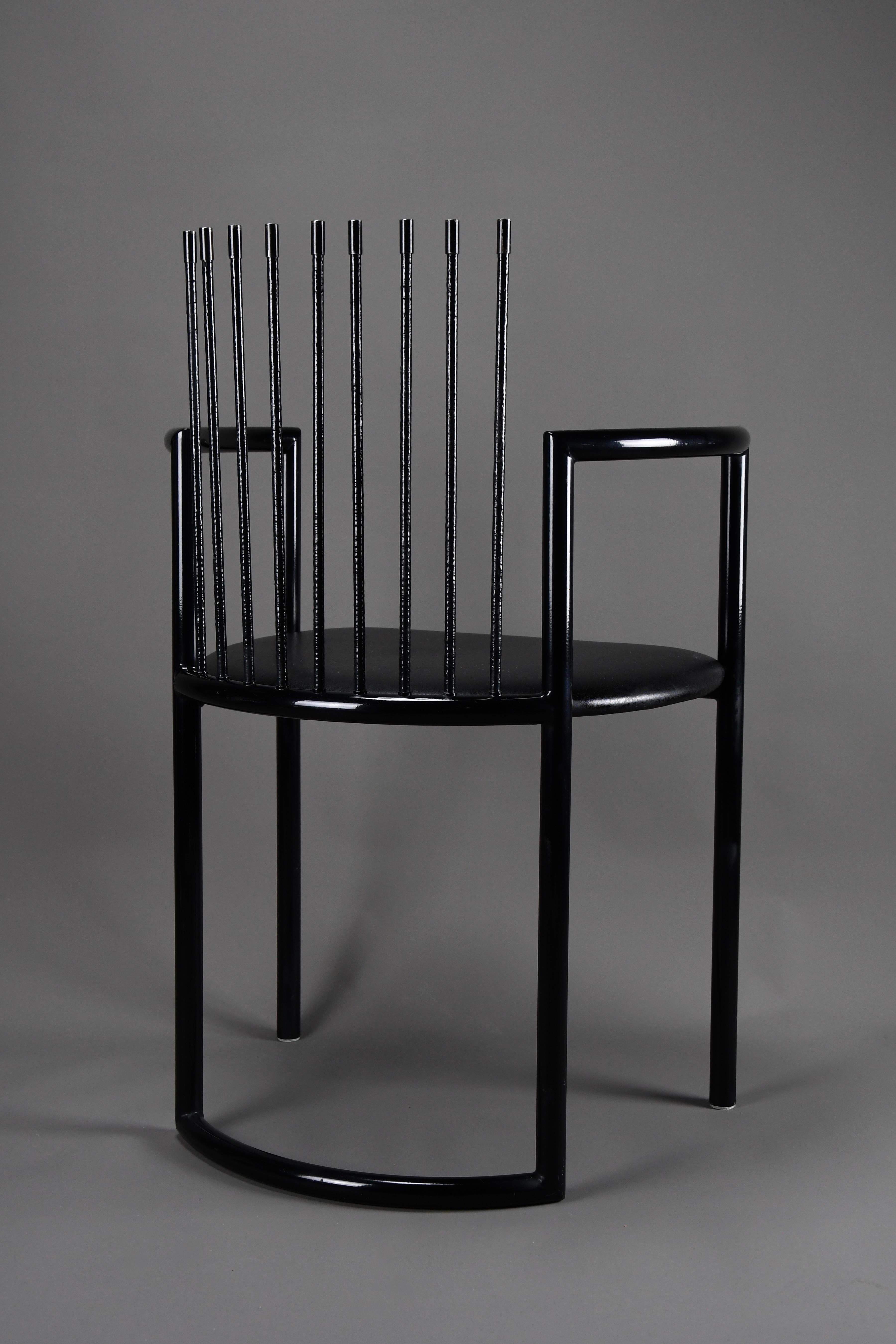 Llamativo sillón postmoderno Avant Garde al estilo de Shiro Kuramata finales del siglo XX en venta