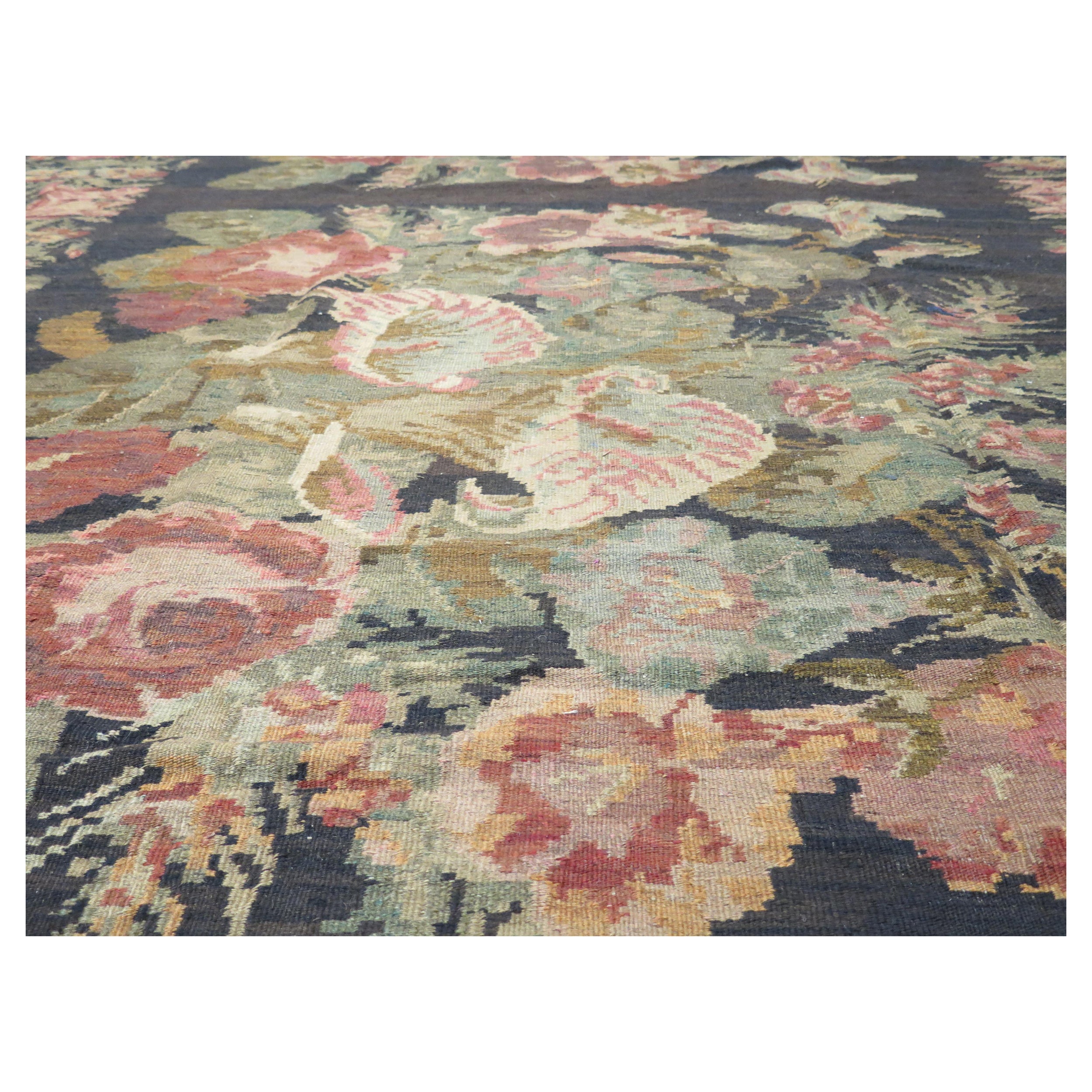 Striking Bessarabian Kilim, c. 1920s For Sale