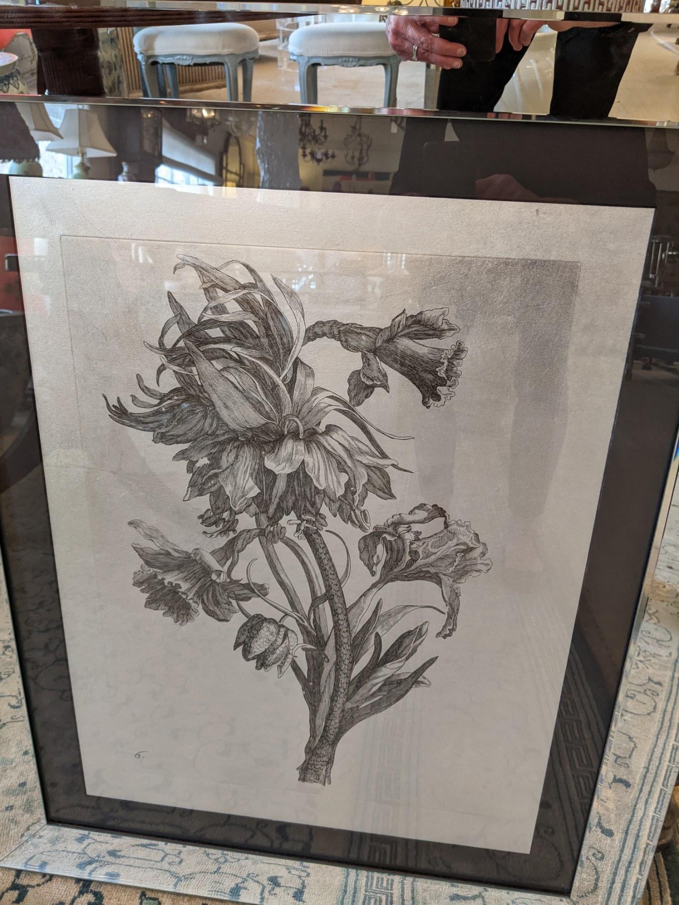 mirrored botanical prints