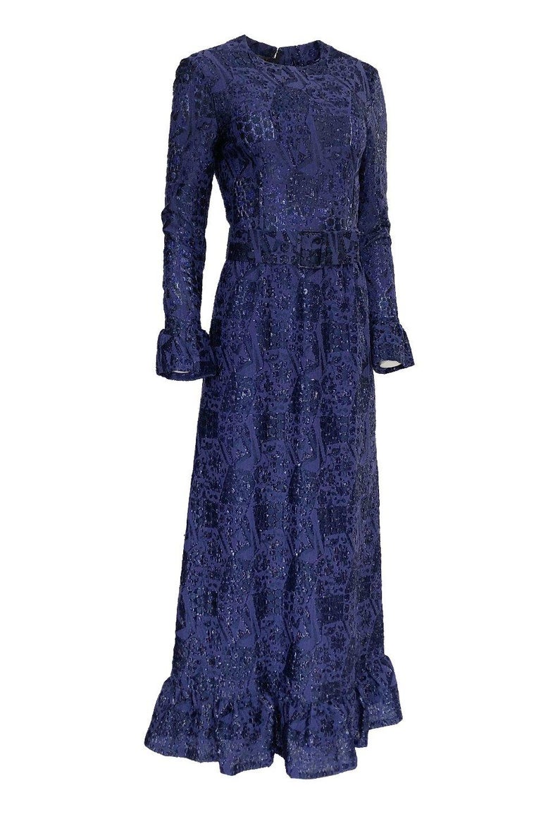 net ruffle gown