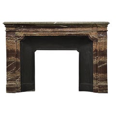 Striking Campan Marble Louis XVI FIreplace Mantel