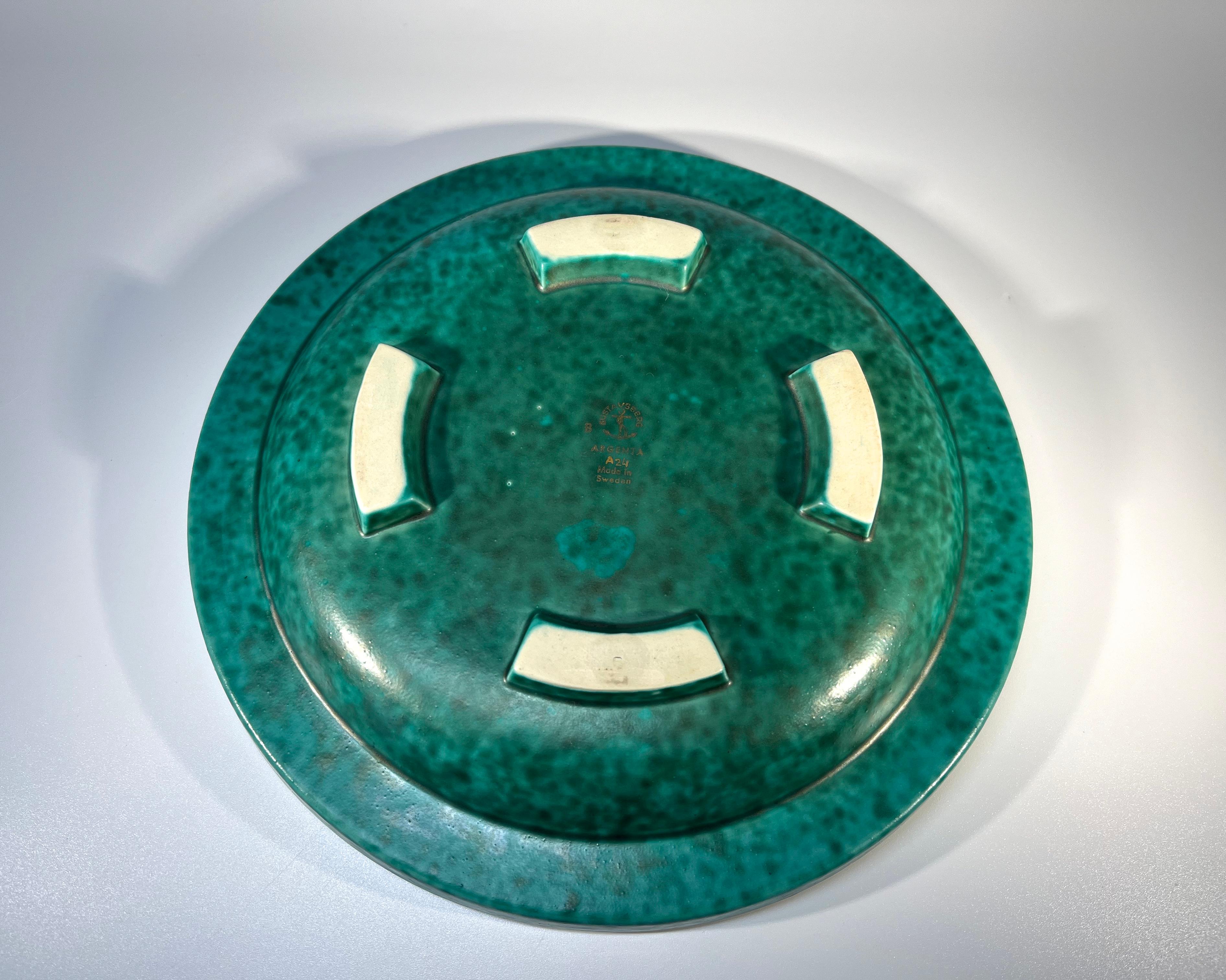 Un sorprendente piatto d'argento applicato contemporaneo, Wilhelm Kage, ARGENTA, Gustavsberg in vendita 3