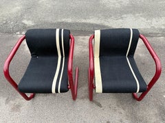 Striking Danish modernism pair of cantilever armchairs by Friis & Moltke, 1970´s