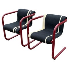 Striking Danish modernism pair of cantilever armchairs by Friis & Moltke, 1970´s