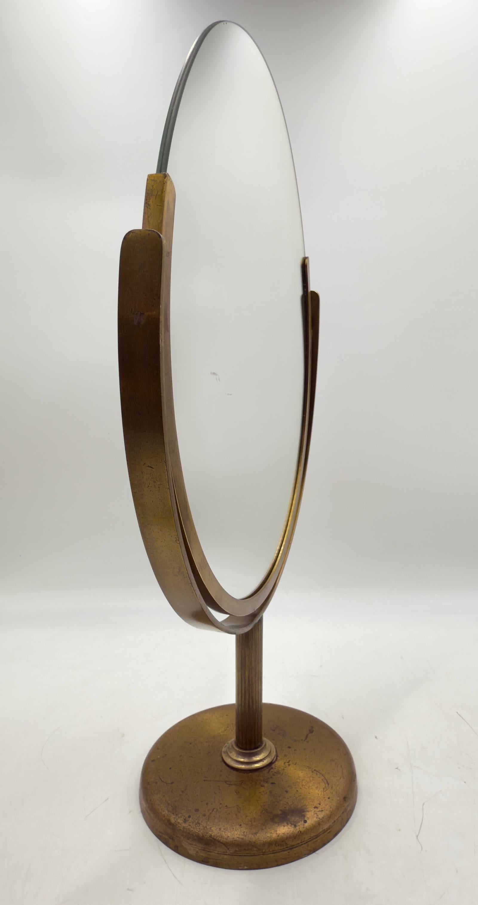 Auffälliger doppelseitiger Messingspiegel von Charles Hollis Jones, CIRCA 1970er Jahre (Moderne der Mitte des Jahrhunderts) im Angebot