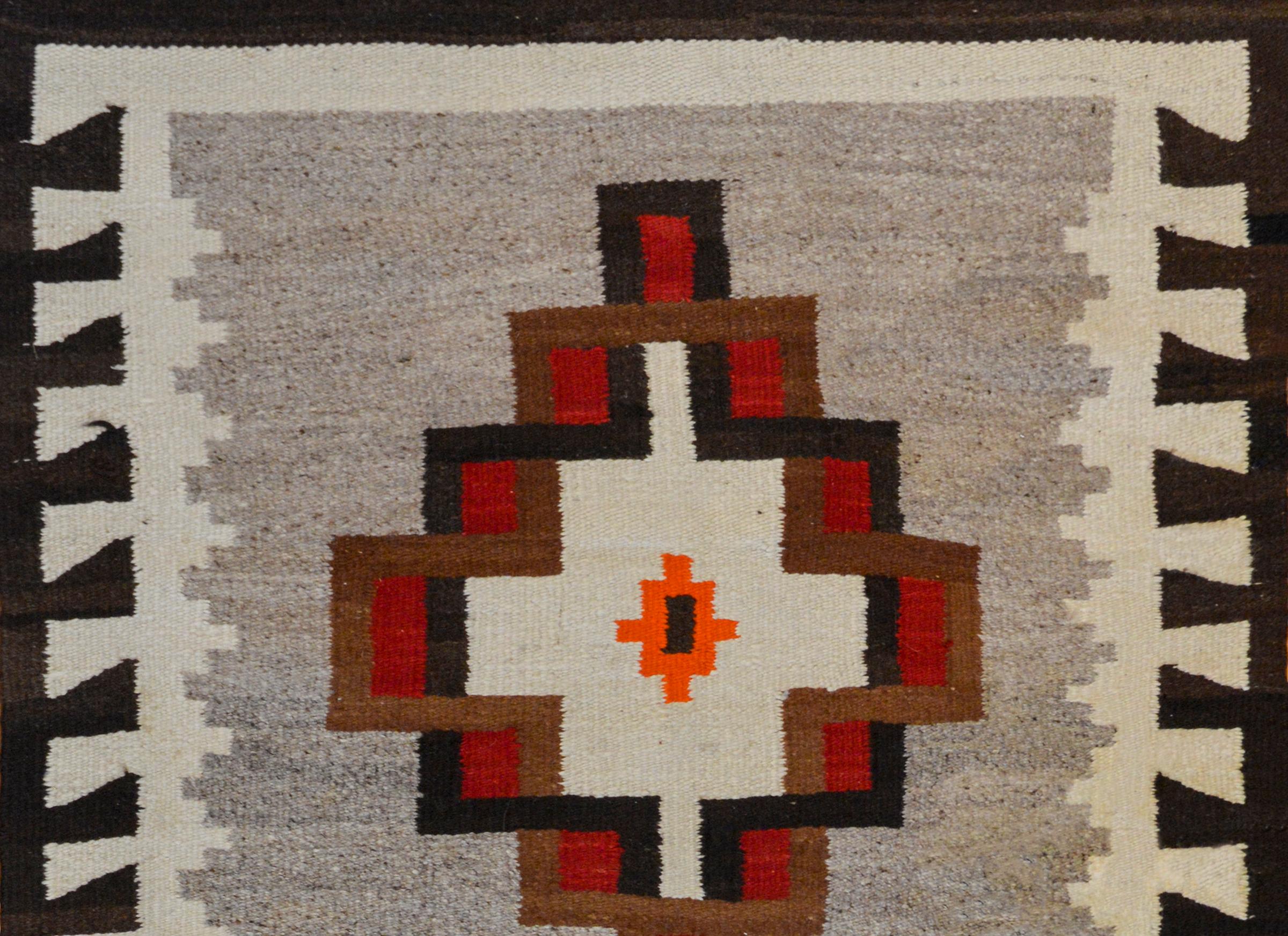 Mid-20th Century Striking Early 20th Century Navajo Rug