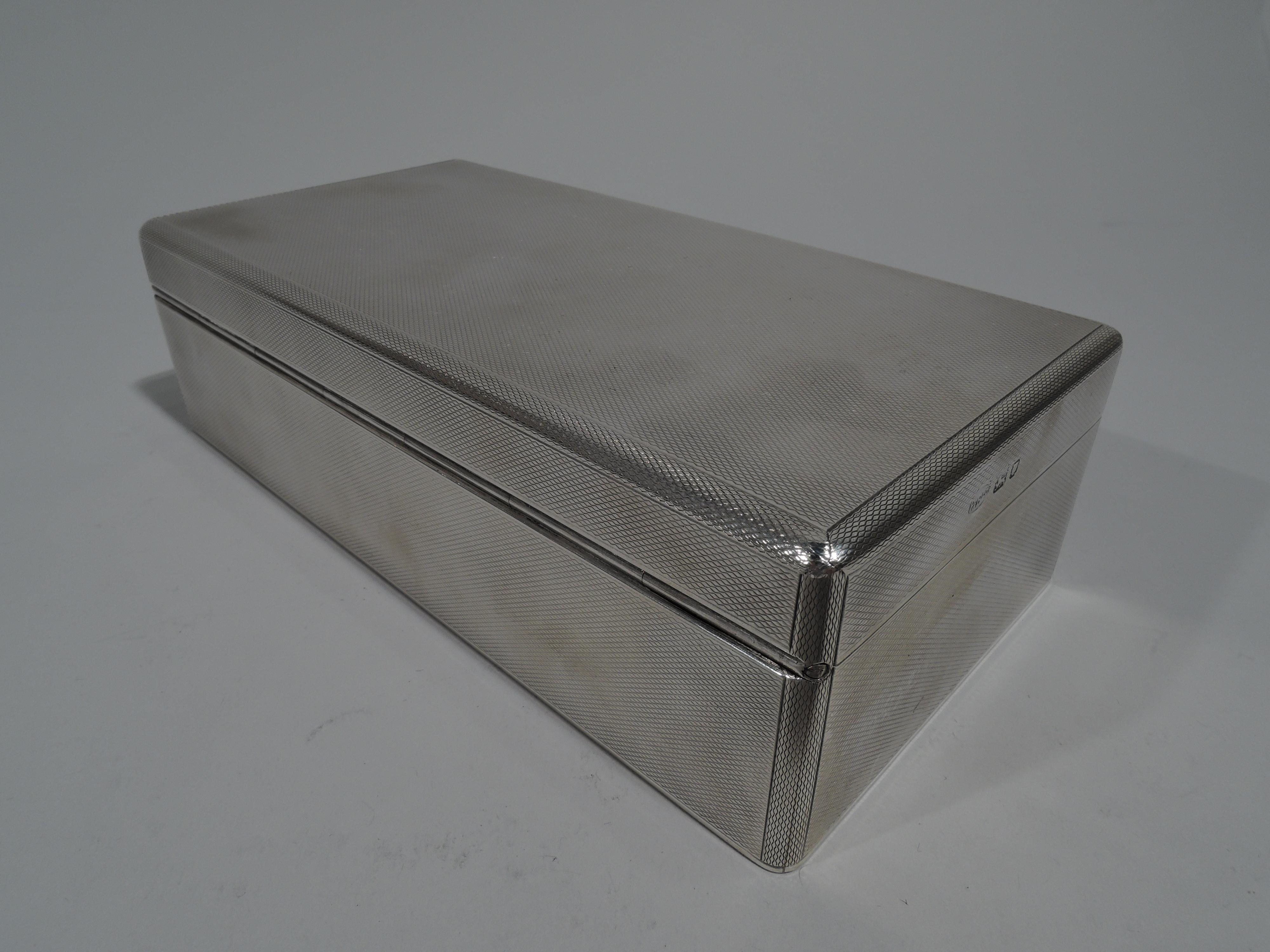 American Striking English Art Deco Modern Sterling Silver Box