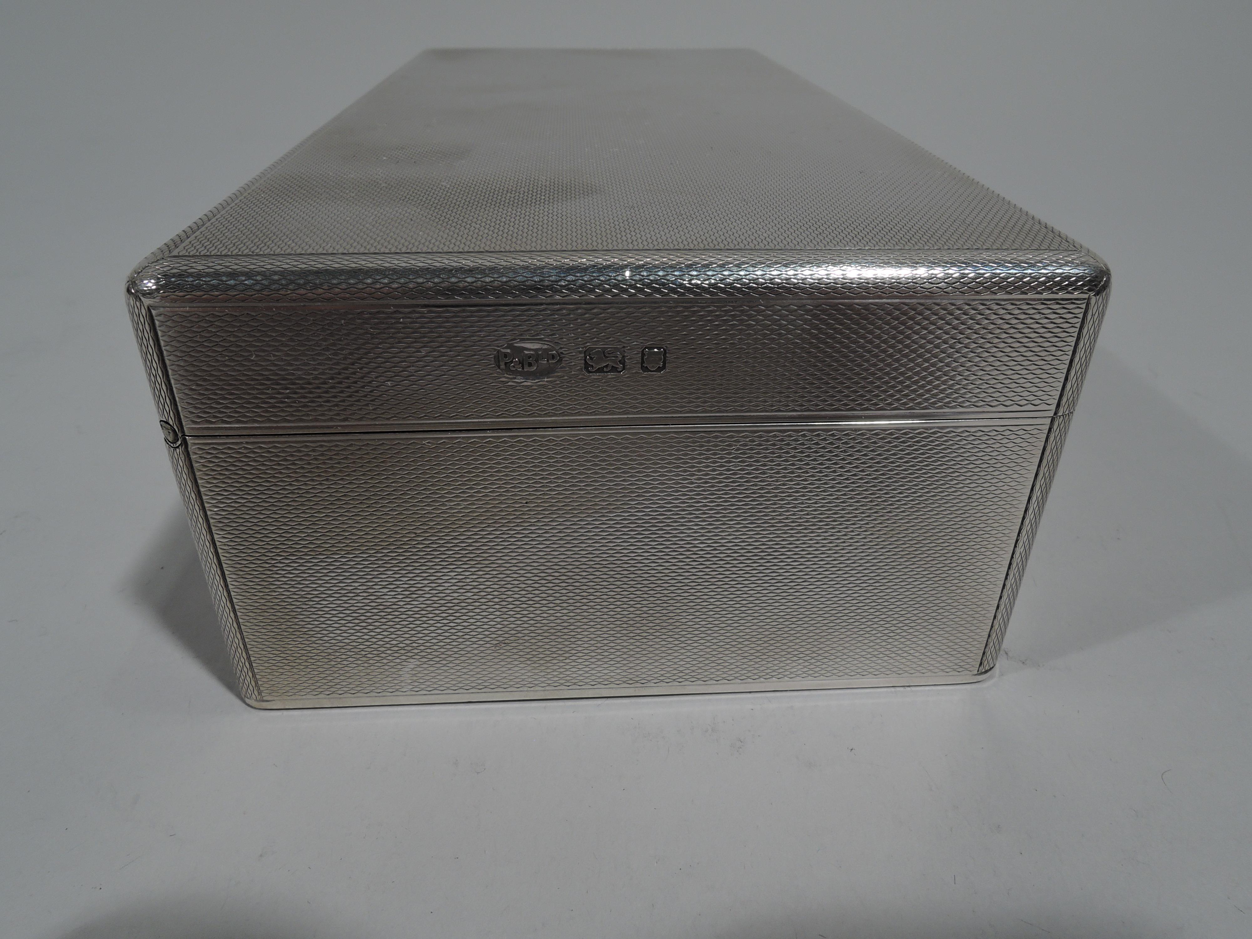 Striking English Art Deco Modern Sterling Silver Box 2