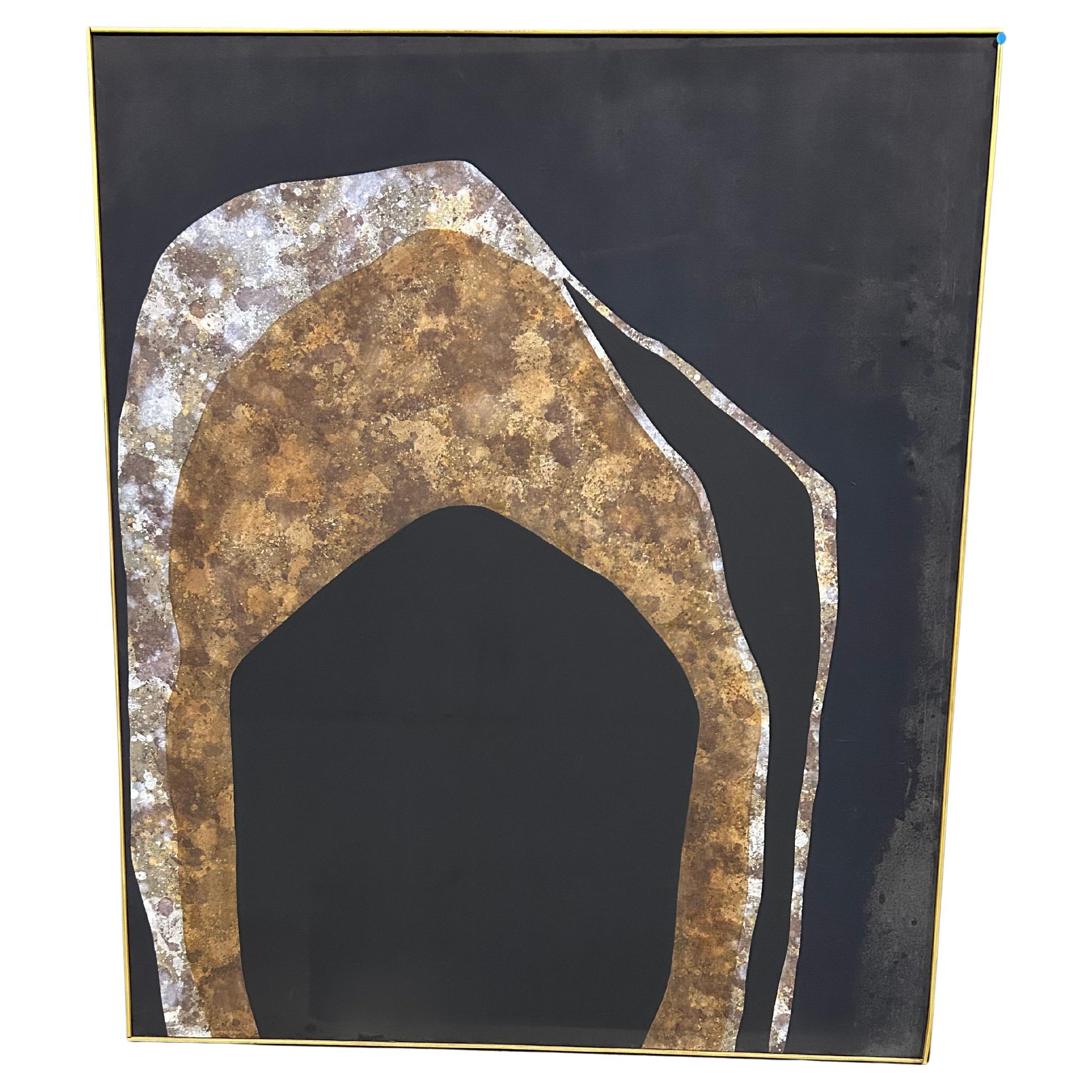 Auffallend riesige Leinwand "Die Höhle" von Thomas George im Angebot