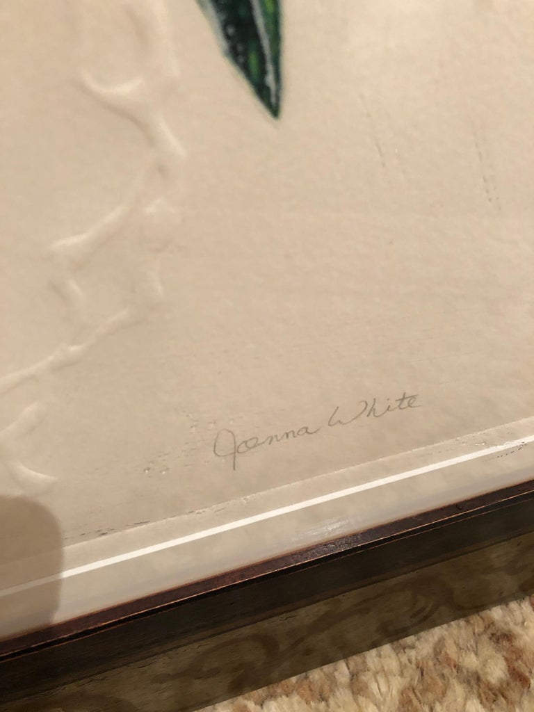 Striking Etching and Embossed Paper Art with Leopard For Sale at 1stDibs