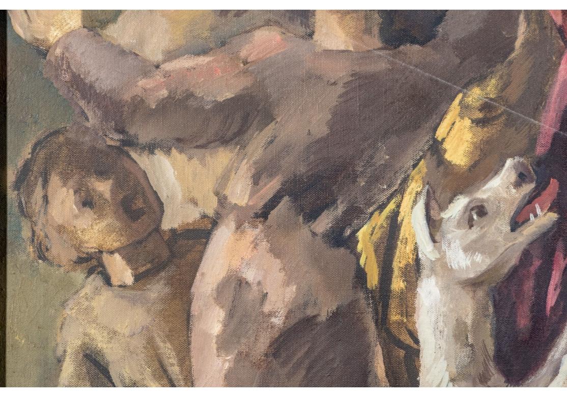 Auffälliges expressionistisches Gemälde des Pied Piper im Angebot 3