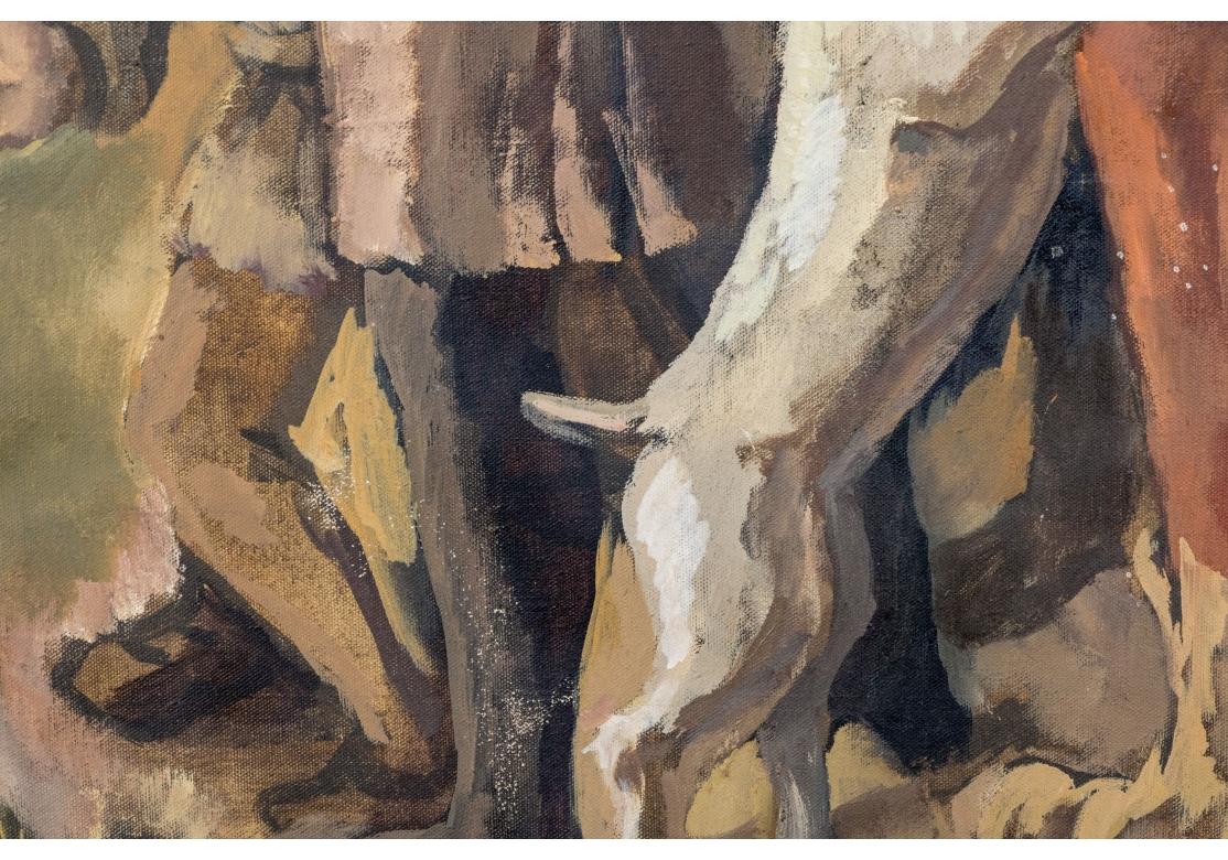 Auffälliges expressionistisches Gemälde des Pied Piper (Handbemalt) im Angebot
