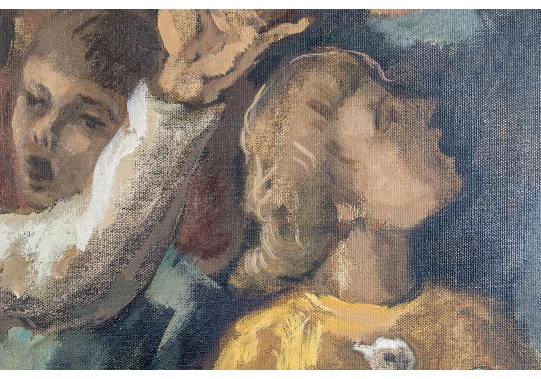 Auffälliges expressionistisches Gemälde des Pied Piper im Zustand „Relativ gut“ im Angebot in Bridgeport, CT