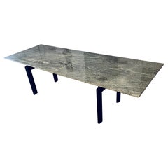 Striking Extra Large Solid Granite and Metal Base Frame Conference Dinning Table