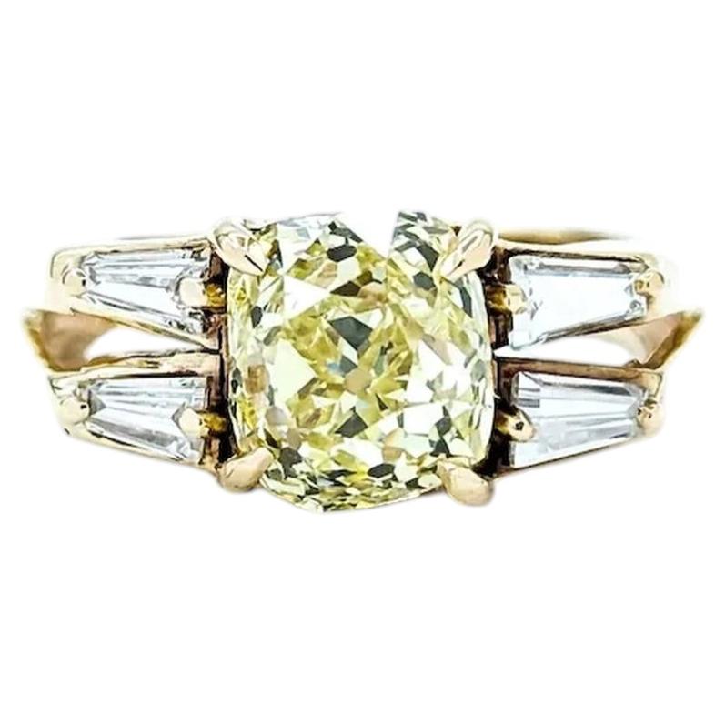 Auffälliger gelber Fancy-Diamant in 14k Ring
