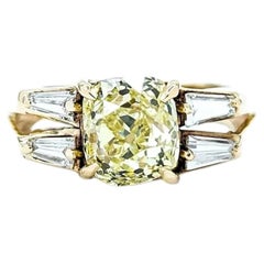 Striking Fancy Yellow Diamond in 14k Ring