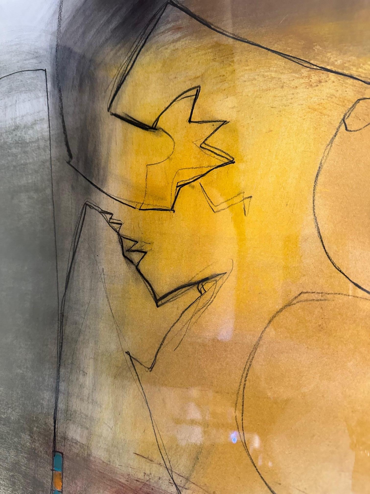 Llamativo cuadro figurativo firmado por el artista Slade en Bueno estado para la venta en Hopewell, NJ