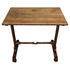 Striking Figured Rosewood 19th Century Regency Antique Side Lamp Table