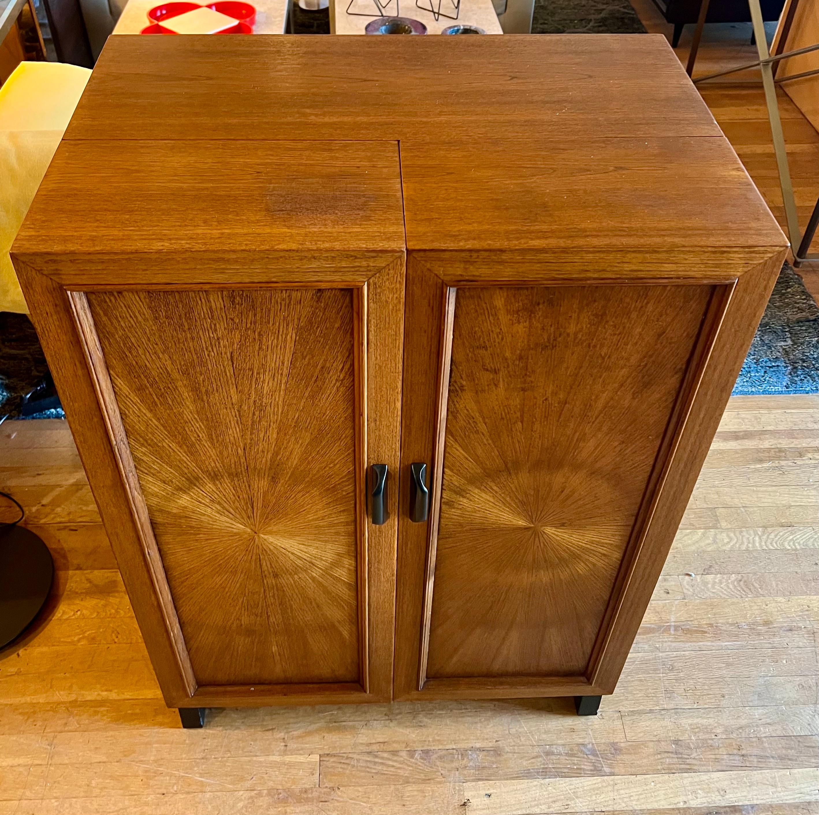 20th Century Striking Folding Danish Modern Mid Century Desk in Walnut