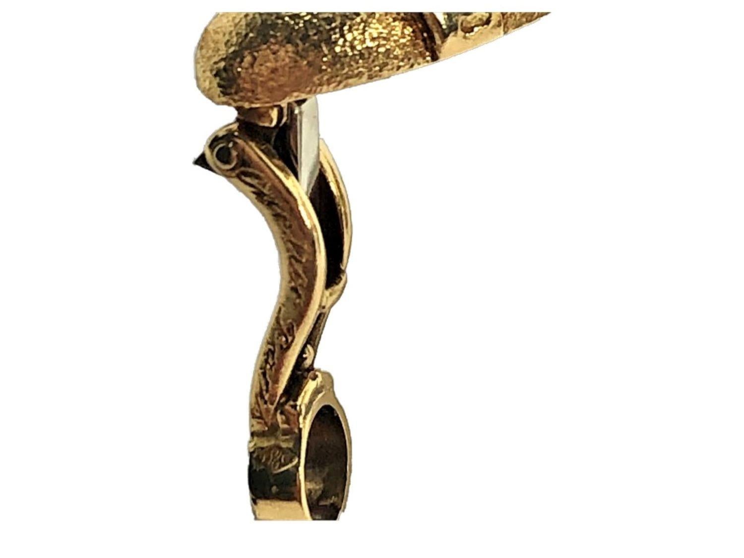 Striking French Cartier Mid-Century Gold Hoop Earrings 1