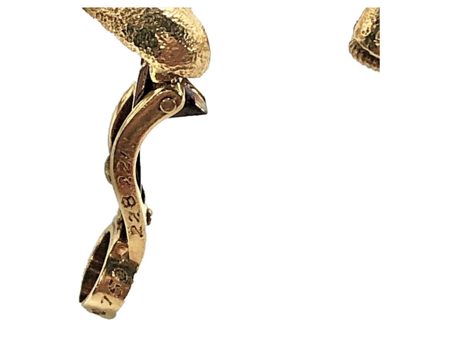 Striking French Cartier Mid-Century Gold Hoop Earrings 2