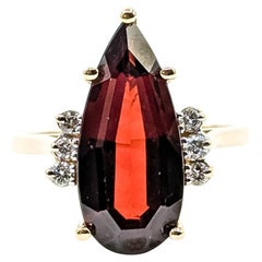 Striking Garnet 
Diamond Ring in 14k
