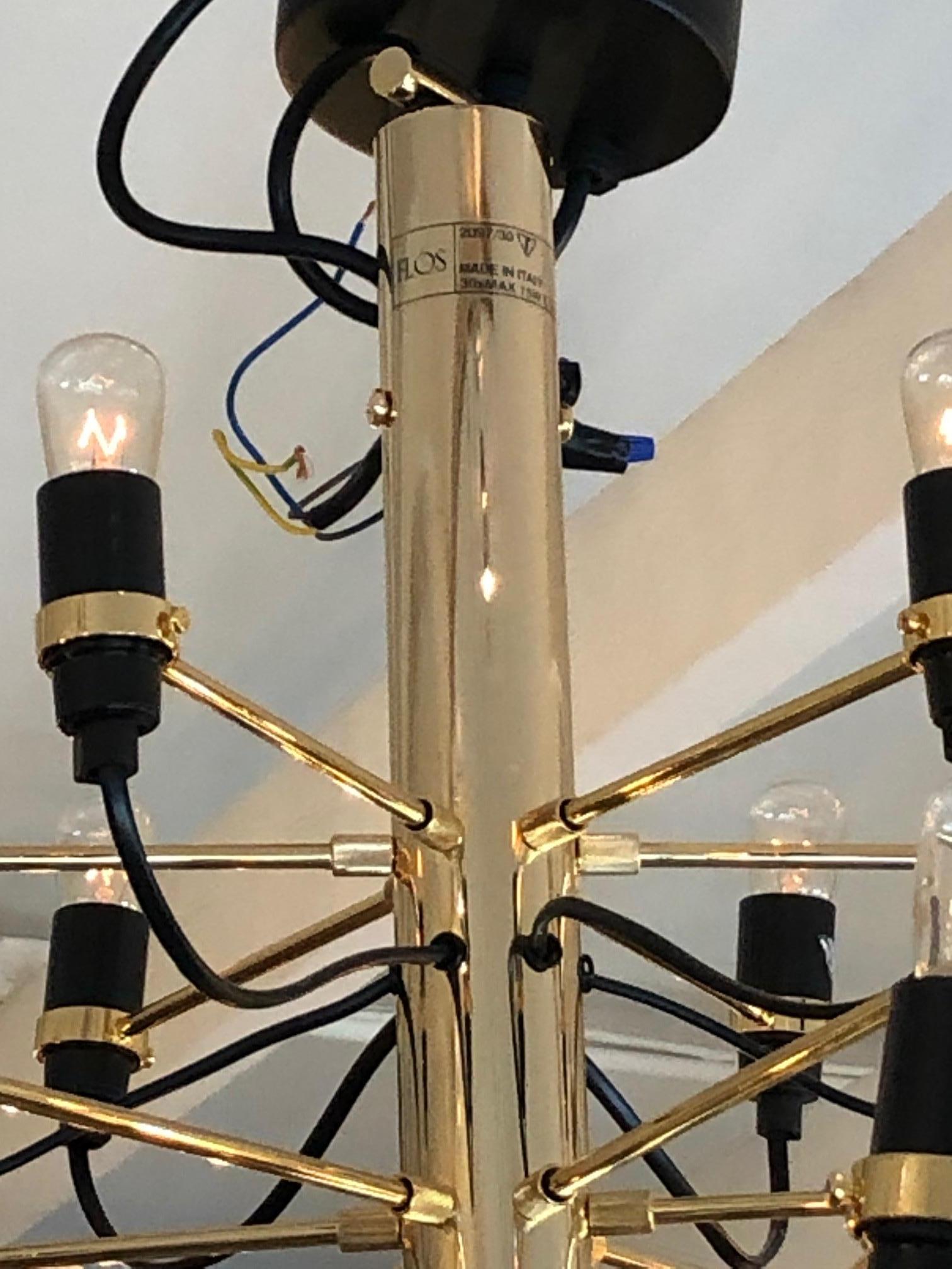 XXI secolo e contemporaneo Lampadario a più livelli in stile Mid Century Modern di Gino Sarfatti in vendita